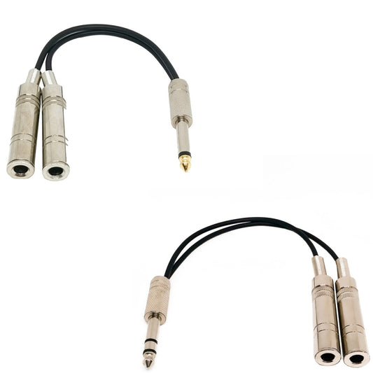 6.35mm Male To 2 Female Dual Channel Noise Reduction Shielded Bass Electric Guitar Cable Musical Instrument Accessories(0.2m) - Instrument Audio Cables by buy2fix | Online Shopping UK | buy2fix