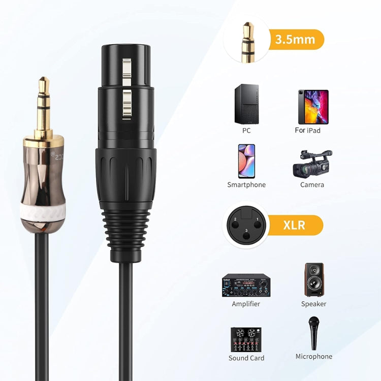 3.5mm To Caron Female Sound Card Microphone Audio Cable, Length: 1m - Microphone Audio Cable & Connector by buy2fix | Online Shopping UK | buy2fix