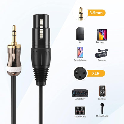 3.5mm To Caron Female Sound Card Microphone Audio Cable, Length: 3m - Microphone Audio Cable & Connector by buy2fix | Online Shopping UK | buy2fix