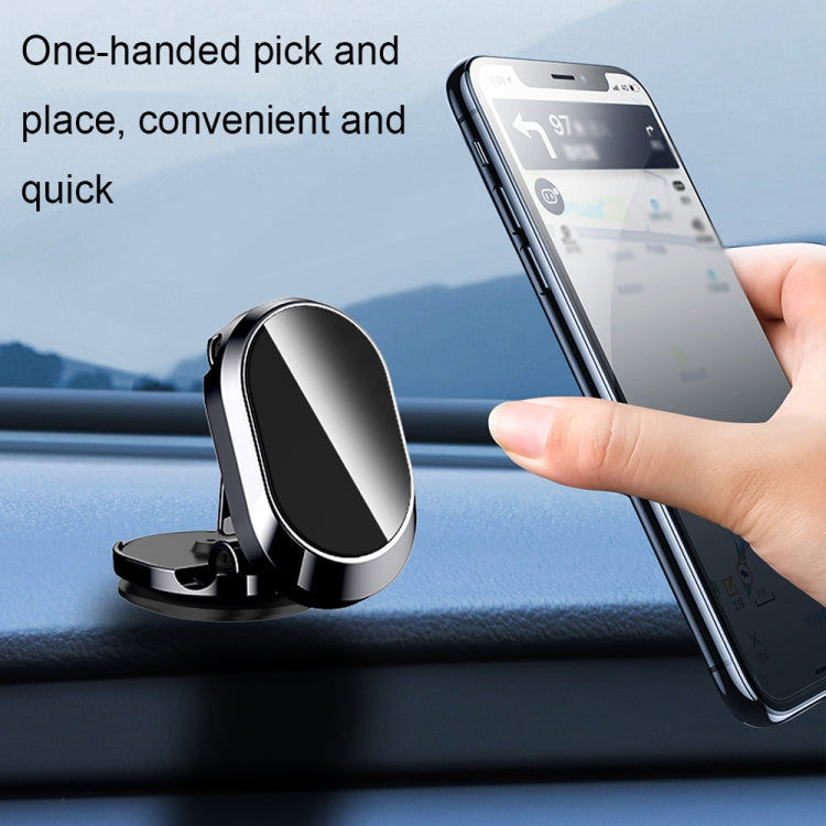 U18 Mini Car Foldable Rotating Magnetic Mobile Phone Navigation Holder(Black) by buy2fix