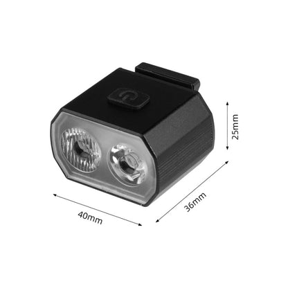 Bicycle Headlight Double T6 Lamp Beads + 16 LED Tail Light Set Rechargeable Helmet Warning Light by buy2fix