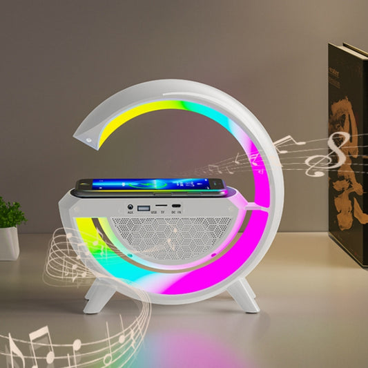 DH001 Smart Wireless Charging Ambient Light Bluetooth Speaker(White) - Desktop Speaker by buy2fix | Online Shopping UK | buy2fix