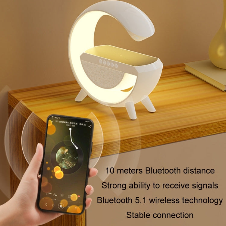 DH001 Smart Wireless Charging Ambient Light Bluetooth Speaker(White) - Desktop Speaker by buy2fix | Online Shopping UK | buy2fix