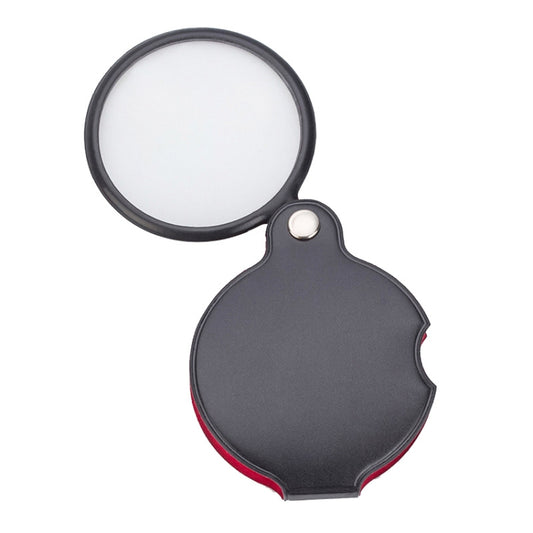 5pcs 50mm 8X Mini Leather Folding Magnifier - Hand Held Style by buy2fix | Online Shopping UK | buy2fix