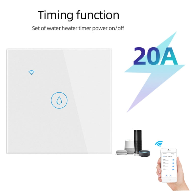 WIFI 20A Water Heater Switch White High Power Time Voice Control EU Plug - Smart Switch by buy2fix | Online Shopping UK | buy2fix