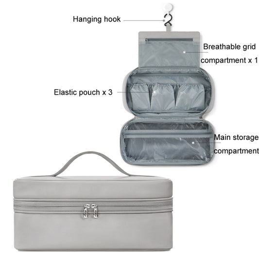 Baona BN-DS006 for Dyson Airwrap Multifunctional PU Leather Storage Bag(Grey) - For Dyson Accessories by Baona | Online Shopping UK | buy2fix