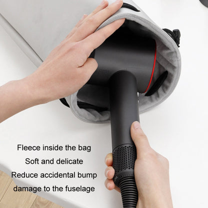 Baona DS-003 for Dyson Hair Dryer Complete Accessories PU Storage Bag(Grey) - For Dyson Accessories by Baona | Online Shopping UK | buy2fix