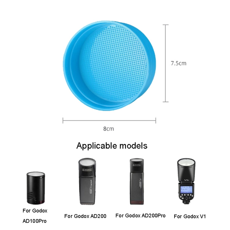 Round Light Head Universal SLR Camera Top Hot Shoe Light Soapbox, For Godox V1/AD100Pro/AD200/AD200Pro(Blue) by buy2fix