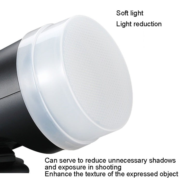 Round Light Head Universal SLR Camera Top Hot Shoe Light Soapbox, For Godox V1/AD100Pro/AD200/AD200Pro(White) by buy2fix