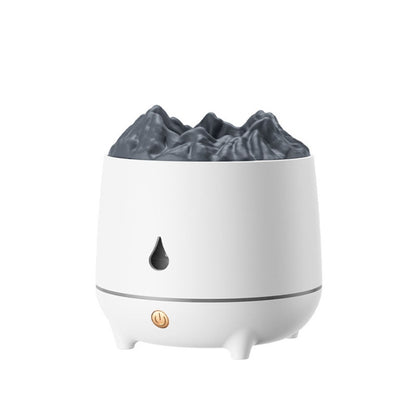 HS01 Simulation Flame Humidifier Home Aromatherapy Machine With Night Light(White) - Air Purifiers & Accessories by buy2fix | Online Shopping UK | buy2fix