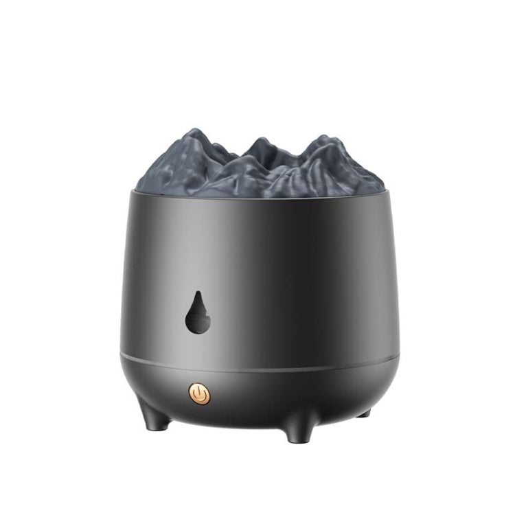 HS01 Simulation Flame Humidifier Home Aromatherapy Machine With Night Light(Black) - Air Purifiers & Accessories by buy2fix | Online Shopping UK | buy2fix