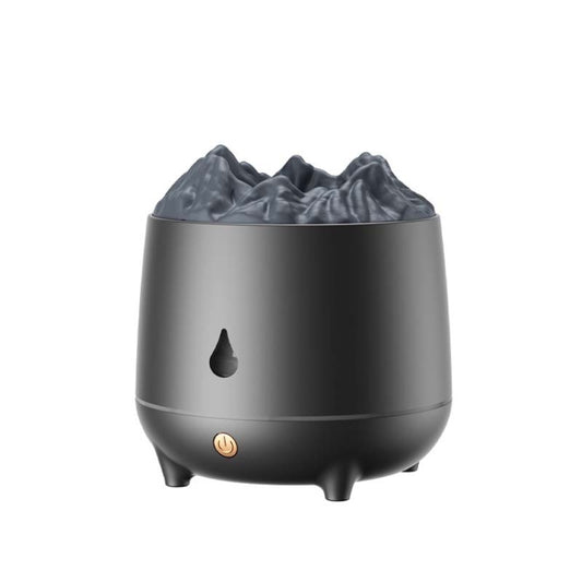 HS01 Simulation Flame Humidifier Home Aromatherapy Machine With Night Light(Black) - Air Purifiers & Accessories by buy2fix | Online Shopping UK | buy2fix