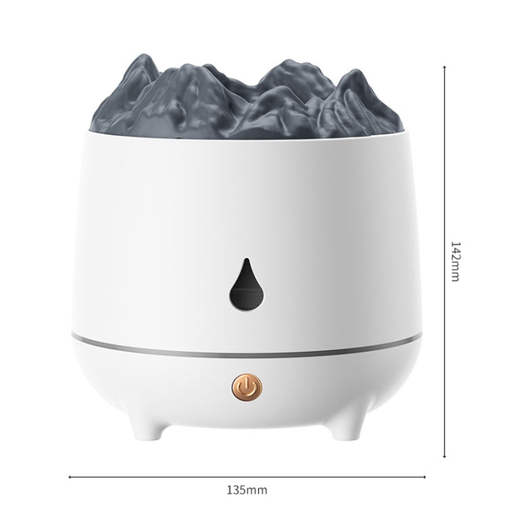 HS01 Simulation Flame Humidifier Home Aromatherapy Machine With Night Light(Black) - Air Purifiers & Accessories by buy2fix | Online Shopping UK | buy2fix