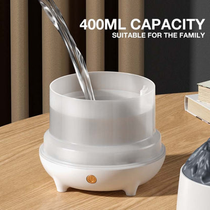 HS01 Simulation Flame Humidifier Home Aromatherapy Machine With Night Light(Black) - Air Purifiers & Accessories by buy2fix | Online Shopping UK | buy2fix