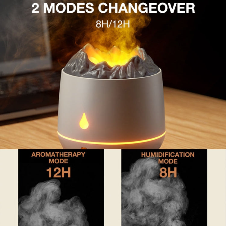 HS01 Simulation Flame Humidifier Home Aromatherapy Machine With Night Light(Black) - Air Purifiers & Accessories by buy2fix | Online Shopping UK | buy2fix