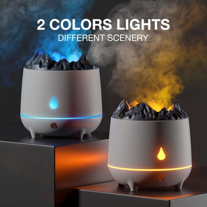HS01 Simulation Flame Humidifier Home Aromatherapy Machine With Night Light(Black) - Air Purifiers & Accessories by buy2fix | Online Shopping UK | buy2fix