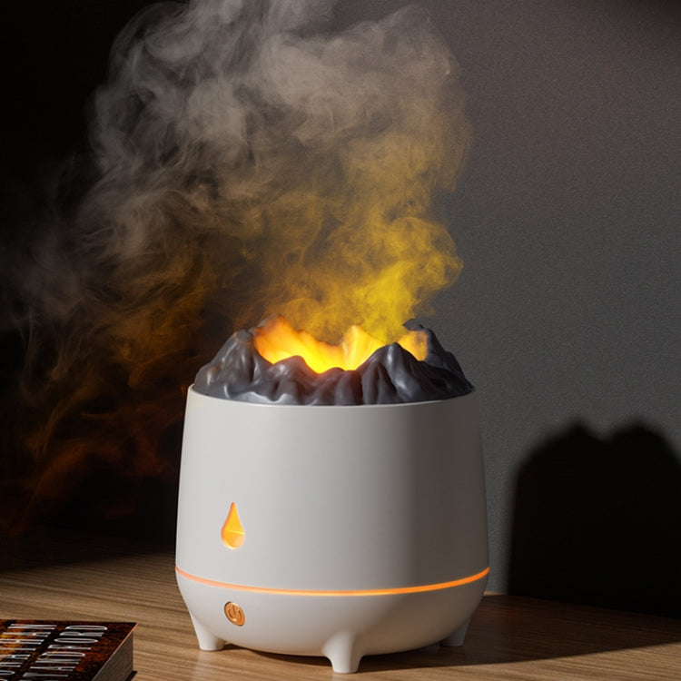 HS01 Simulation Flame Humidifier Home Aromatherapy Machine With Night Light(Black) - Air Purifiers & Accessories by buy2fix | Online Shopping UK | buy2fix