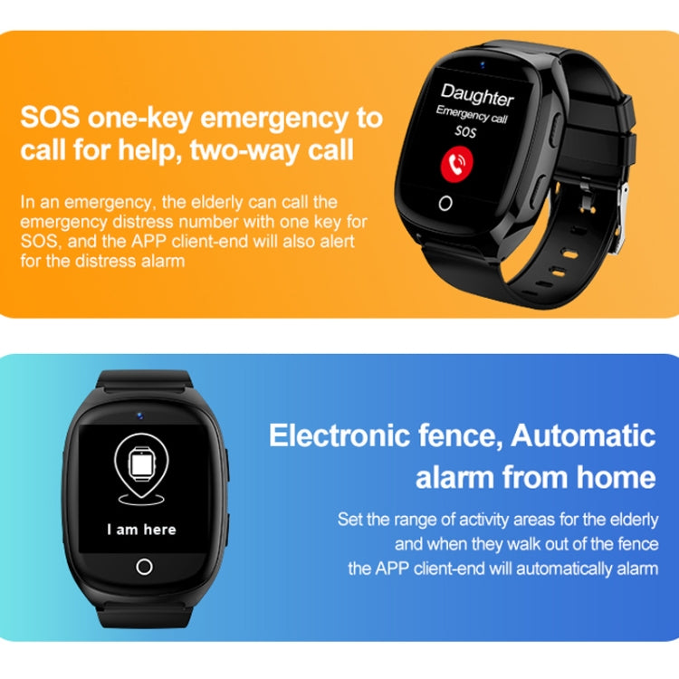 D300 1.54 inch IPS Screen Smart Watch, Support Tracking and Positioning & 4G Video Call(No Body Temperature Version) by buy2fix