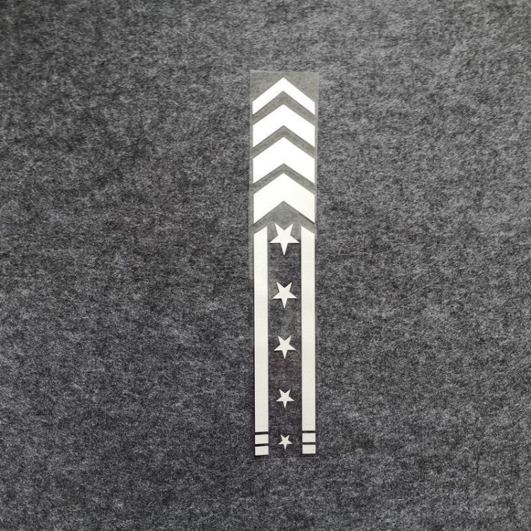10pcs Motorcycle Car Fender Reflective Sticker Modified Decorative Waterproof Sticker Arrow Star(White) by buy2fix