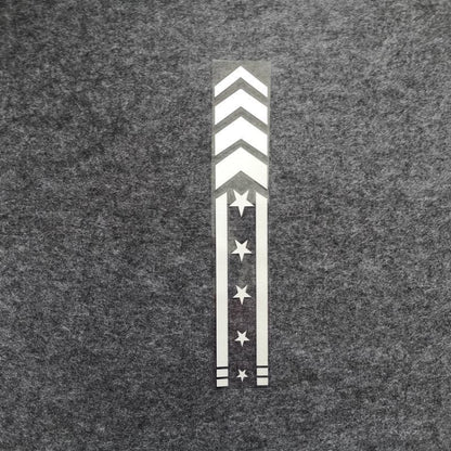 10pcs Motorcycle Car Fender Reflective Sticker Modified Decorative Waterproof Sticker Arrow Star(White) by buy2fix