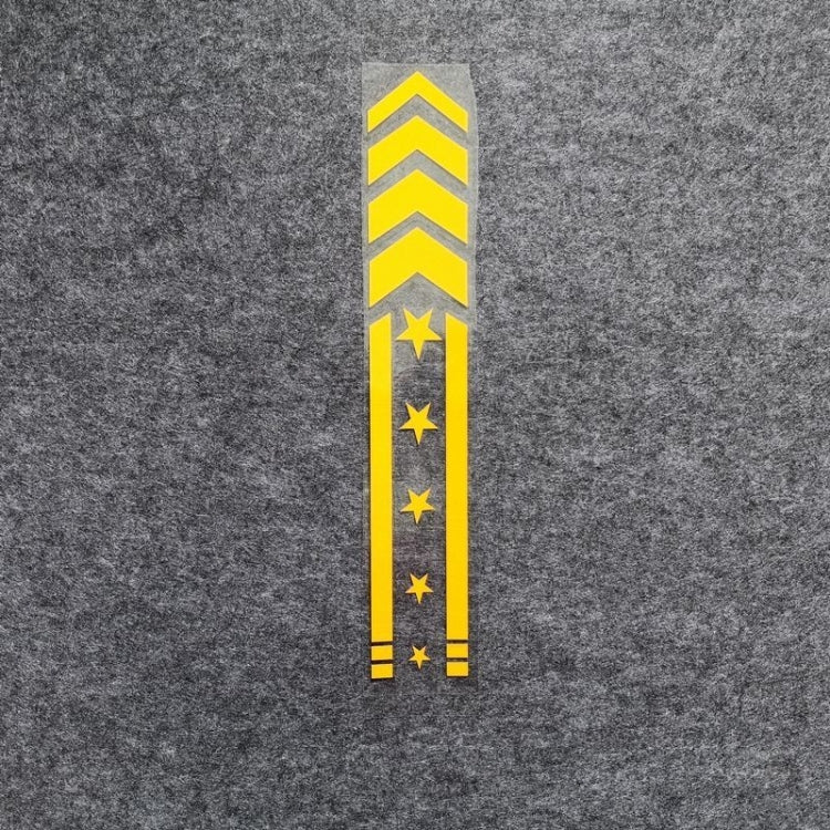 10pcs Motorcycle Car Fender Reflective Sticker Modified Decorative Waterproof Sticker Arrow Star(Yellow) by buy2fix