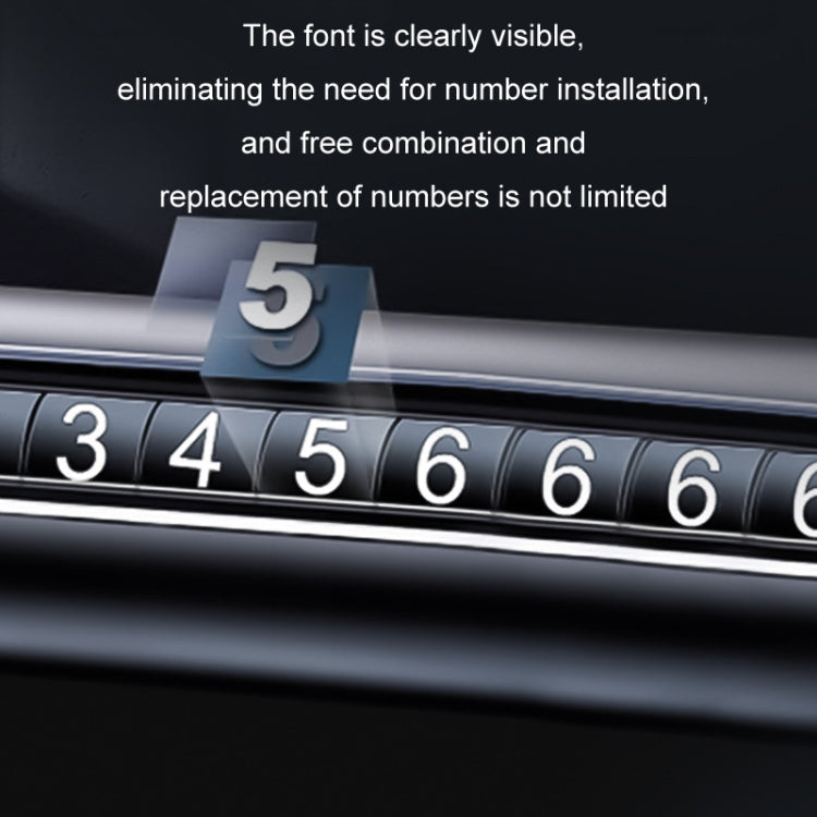 Vehicle Safety Hammer Temporary Parking Phone Number Plate(Silver) by buy2fix