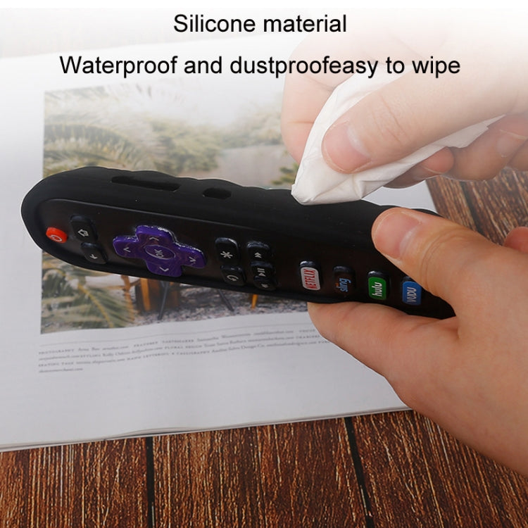 For TCL Roku RC280/RC282 2pcs Oval Remote Control Silicone Case(Luminous Blue) - Remote Control Covers by buy2fix | Online Shopping UK | buy2fix