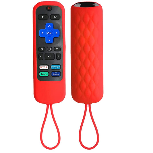 For TCL Roku 3600R/3900/Voice RCAL7R 2pcs Remote Control Silicone Case(Red) - Remote Control Covers by buy2fix | Online Shopping UK | buy2fix