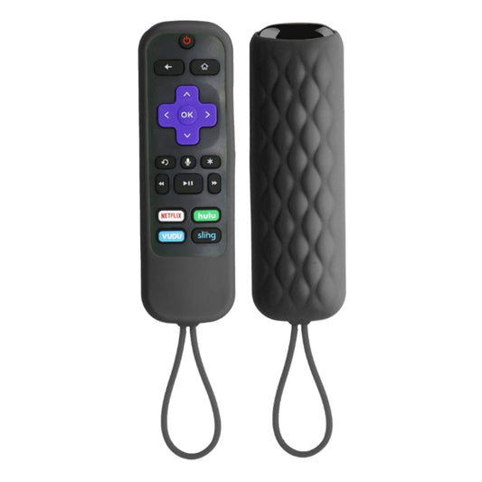 For TCL Roku 3600R/3900/Voice RCAL7R 2pcs Remote Control Silicone Case(Black) - Remote Control Covers by buy2fix | Online Shopping UK | buy2fix