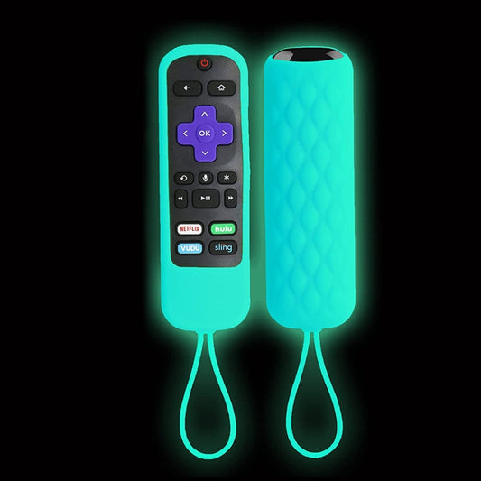 For TCL Roku 3600R/3900/Voice RCAL7R 2pcs Remote Control Silicone Case(Luminous Blue) - Remote Control Covers by buy2fix | Online Shopping UK | buy2fix