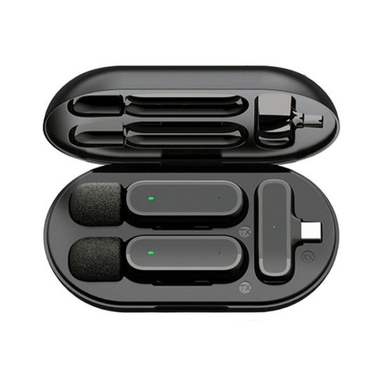K63 One To Two  Wireless Lavalier Microphone With Charging Box Noise Reduction Video Record Mic,Spec: Type-C Interface - Microphone by buy2fix | Online Shopping UK | buy2fix