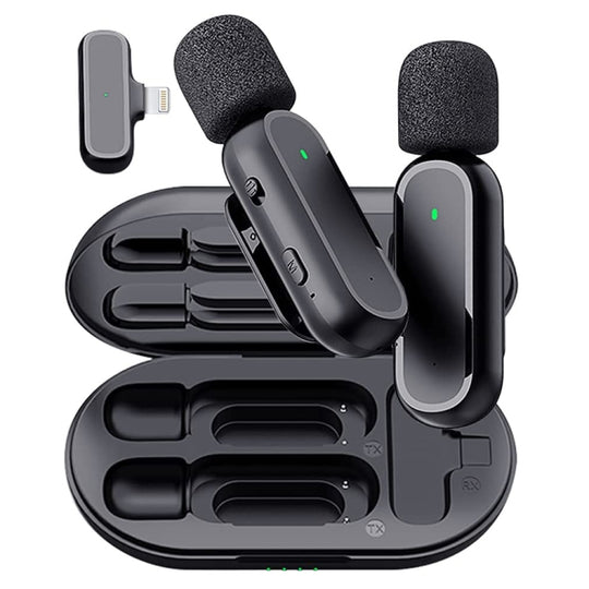 K63 One To Two  Wireless Lavalier Microphone With Charging Box Noise Reduction Video Record Mic,Spec: 8 Pin Interface