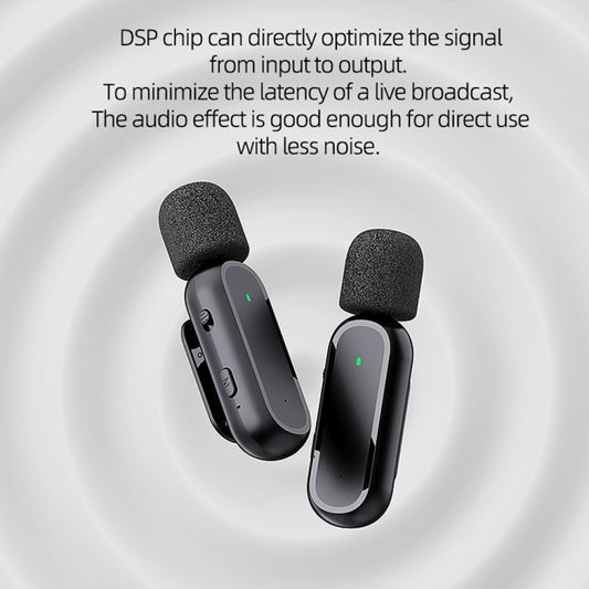 K63 One To Two  Wireless Lavalier Microphone With Charging Box Noise Reduction Video Record Mic,Spec: 8 Pin Interface - Microphone by buy2fix | Online Shopping UK | buy2fix