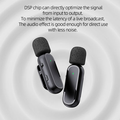 K61 One To  One Wireless Lavalier Microphone With Charging Box Noise Reduction Video Record Mic,Spec: 8 Pin Interface - Microphone by buy2fix | Online Shopping UK | buy2fix