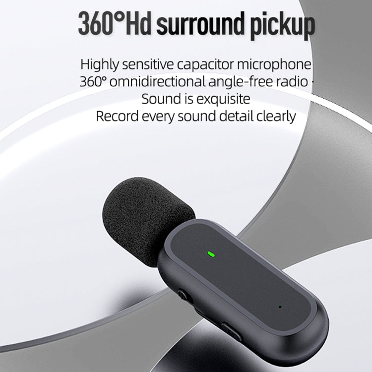 K61 One To  One Wireless Lavalier Microphone With Charging Box Noise Reduction Video Record Mic,Spec: 8 Pin Interface - Microphone by buy2fix | Online Shopping UK | buy2fix
