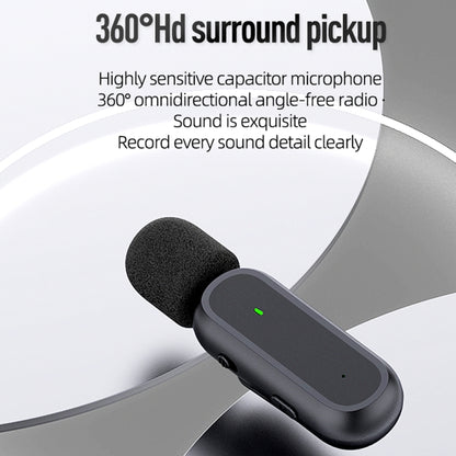 K61 One To  One Wireless Lavalier Microphone With Charging Box Noise Reduction Video Record Mic,Spec: 8 Pin Interface - Microphone by buy2fix | Online Shopping UK | buy2fix