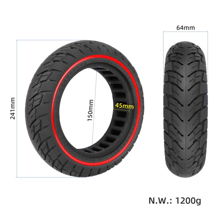For Ninebot Max G30 10 X 2.5 Inch  (60/70-6.5) Scooter Solid Rubber Tire Red Line - Accessories & Parts by buy2fix | Online Shopping UK | buy2fix