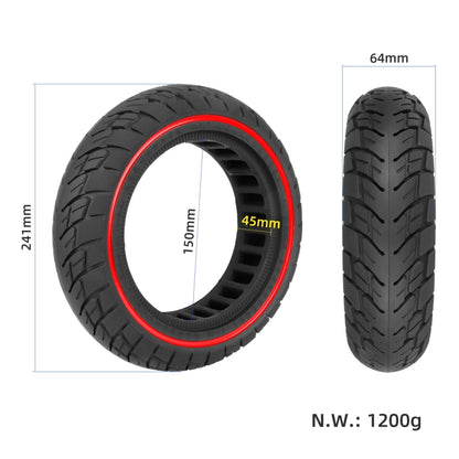 For Ninebot Max G30 10 X 2.5 Inch  (60/70-6.5) Scooter Solid Rubber Tire Red Line - Accessories & Parts by buy2fix | Online Shopping UK | buy2fix