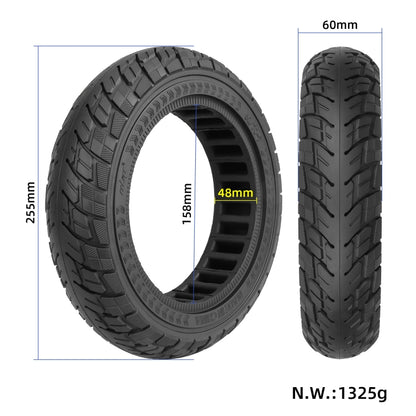 For Ninebot Max G30 10 X 2.5 Inch  (60/70-6.5) Scooter Solid Rubber Tire Black - Accessories & Parts by buy2fix | Online Shopping UK | buy2fix