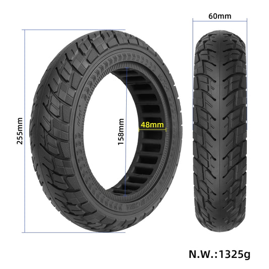 For Ninebot Max G30 10 X 2.5 Inch  (60/70-6.5) Scooter Solid Rubber Tire Black - Accessories & Parts by buy2fix | Online Shopping UK | buy2fix