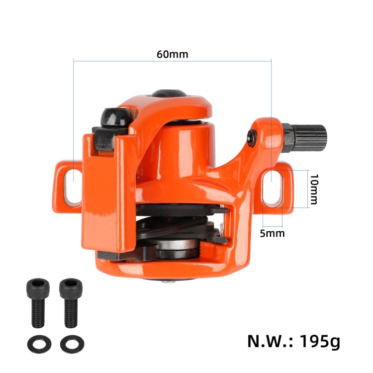For Xiaomi  Electric Scooter 3/ 4 Pro Rear Wheel Disc Brake Calipers(Orange) - Accessories & Parts by buy2fix | Online Shopping UK | buy2fix