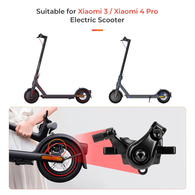 For Xiaomi  Electric Scooter 3/ 4 Pro Rear Wheel Disc Brake Calipers(Orange) - Accessories & Parts by buy2fix | Online Shopping UK | buy2fix