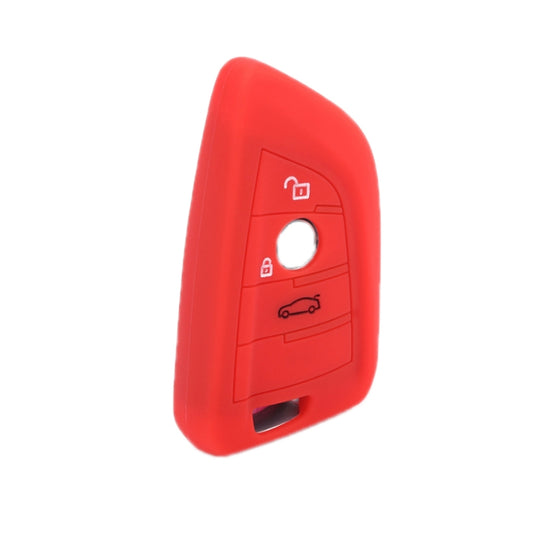 For BMW 1 Series X4/X2/XM5 2pcs Soft Silicone Remote Key Cover(Red) - Car Key Cases by buy2fix | Online Shopping UK | buy2fix