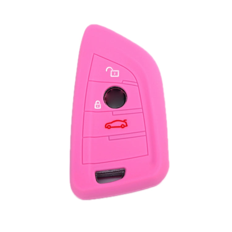 For BMW 1 Series X4/X2/XM5 2pcs Soft Silicone Remote Key Cover(Pink) by buy2fix