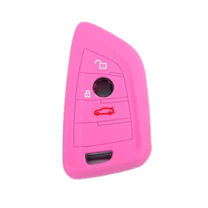 For BMW 1 Series X4/X2/XM5 2pcs Soft Silicone Remote Key Cover(Pink) by buy2fix