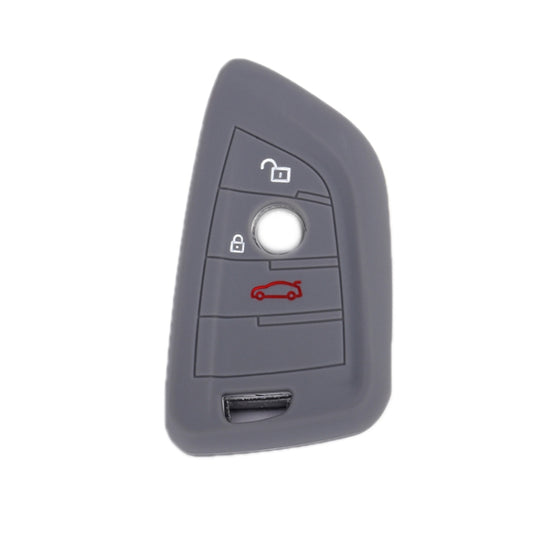 For BMW 1 Series X4/X2/XM5 2pcs Soft Silicone Remote Key Cover(Dark Gray) - In Car by buy2fix | Online Shopping UK | buy2fix