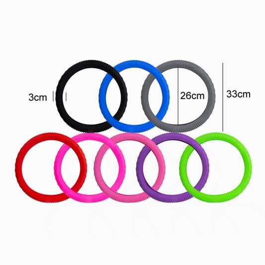 Silicone Non-slip Wear-resistant Concave Point Car Steering Wheel Cover, Size: 34-38cm(Rose Red) by buy2fix