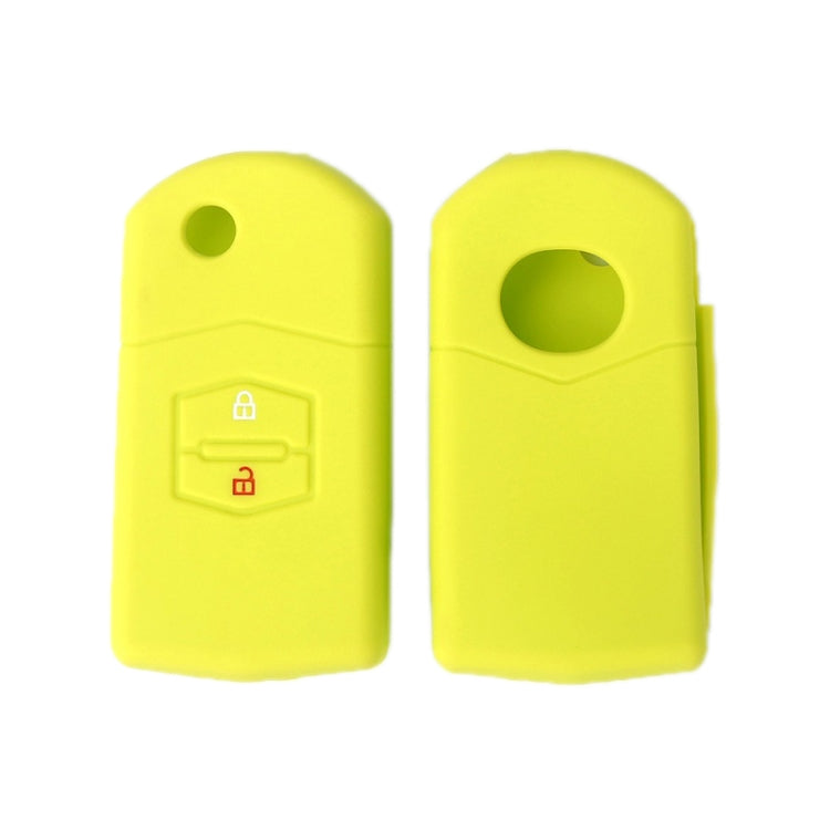 For Mazda M6/CX-5 2pcs Remote Control Folding 2 Button Silicone Case(Apple Green) by buy2fix