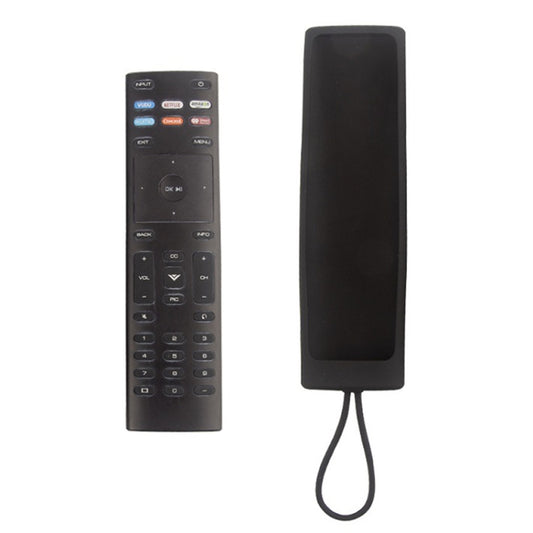 For Vizio XRT136/XRT140 2pcs Remote Control Silicone Case(Black) - Remote Control Covers by buy2fix | Online Shopping UK | buy2fix