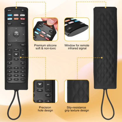 For Vizio XRT136/XRT140 2pcs Remote Control Silicone Case(Blue) - Remote Control Covers by buy2fix | Online Shopping UK | buy2fix